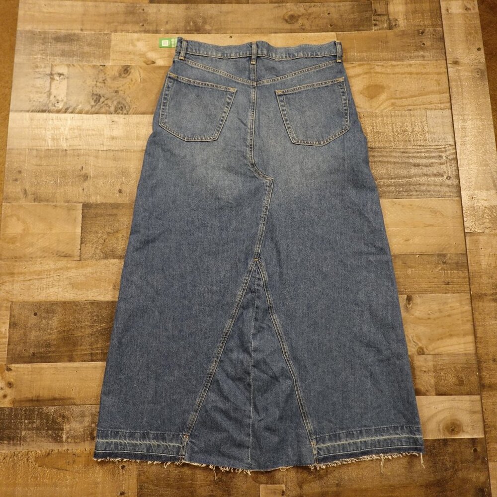 GAP Denim Maxi Skirt Women’s 32/14 Tall Medium Indigo Front Slit‎ Classic - Picture 10 of 14